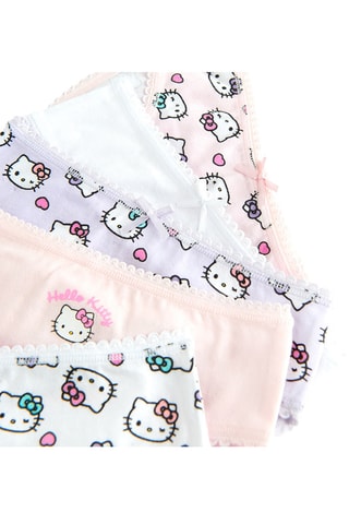 5 culottes Hello Kitty Sanrio - Blanc et rose