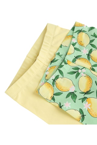 2 leggings - Jaune et vert clair