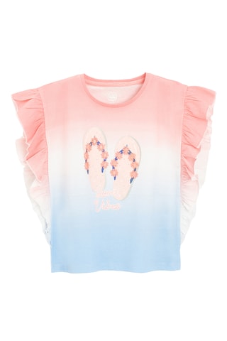 T-shirt dip and dye - Rose et ciel