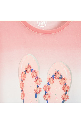 T-shirt dip and dye - Rose et ciel