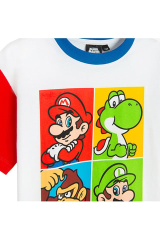 T-shirt Super Mario - Blanc et bleu roi
