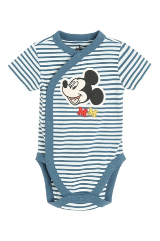 2 bodys Mickey Disney - Beige et bleu cobalt