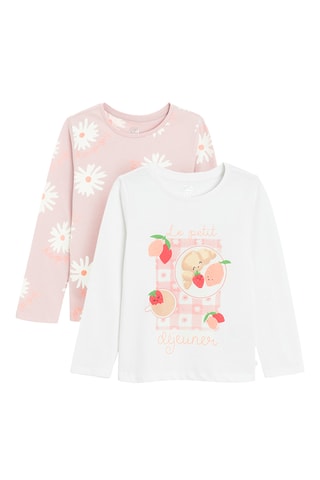 2 t-shirts - Rose et blanc