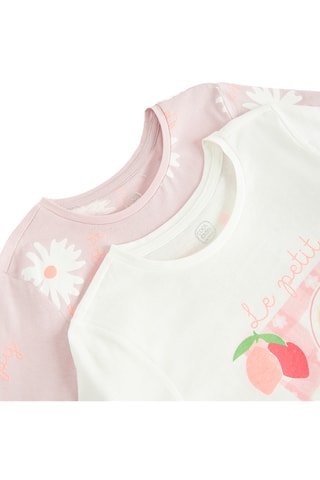 2 t-shirts - Rose et blanc