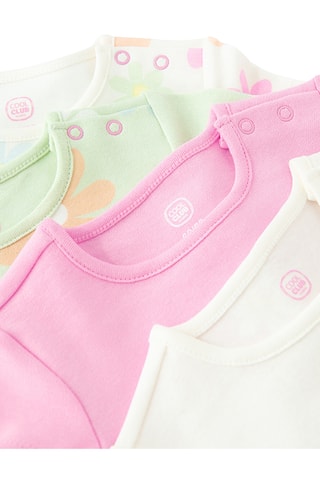 4 bodys - Vert et blanc