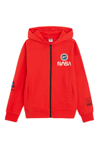 Sweat à capuche NASA - Rouge