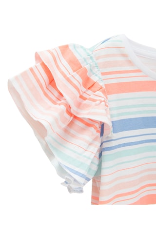 T-shirt - Blanc et saumon