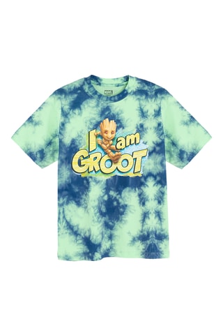 T-shirt tie and dye Groot Les Gardiens de la Galaxie Marvel - Vert clair