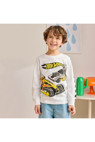 T-shirt Hot Wheels - Bianco