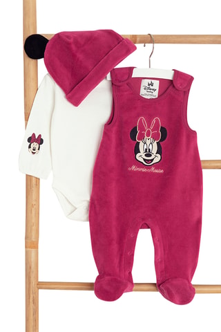 Ensemble 3 pièces Minnie Disney - Rose foncé et blanc