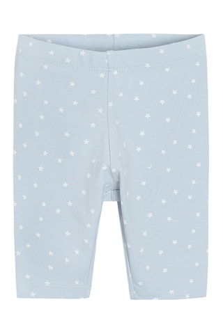 3 leggings - Gris chiné, ciel et rose