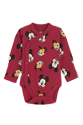 2 bodys Mickey Disney - Blanc et bordeaux
