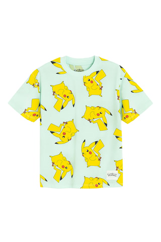 T-shirt Pikachu Pokemon - Verde