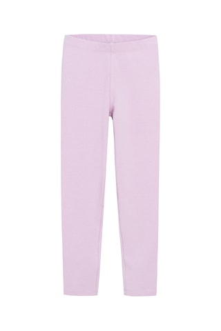 3 leggings - Fuchsia, mauve et blanc