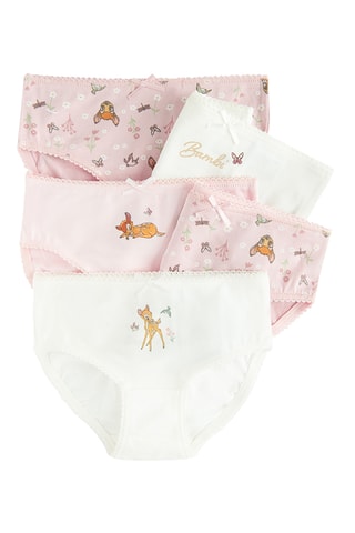 5 culottes Bambi Disney - Rose et blanc