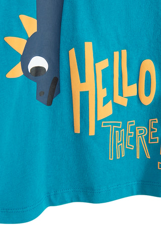 3 t-shirts - Turquoise et écru