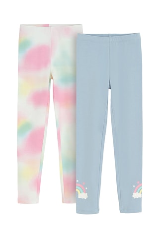 2 leggings - Ciel et rose