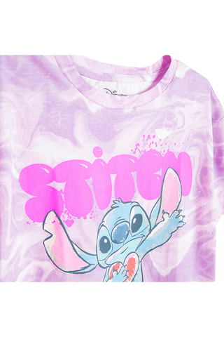 T-shirt tye and die Stitch Lilo et Stitch Disney - Violet