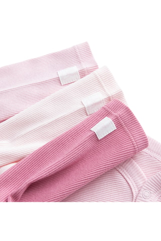 3 bodys - Rose et blanc