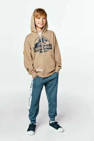 Sweat à capuche Jurassic World Beige