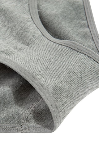 2 culottes Gris foncé chiné et blanc