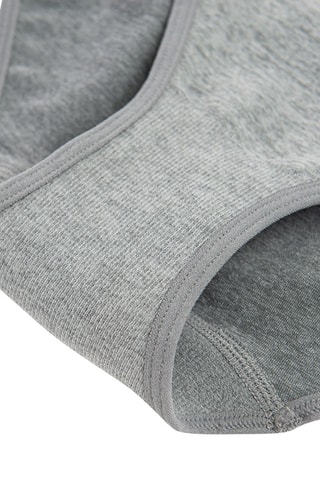 2 culottes Gris foncé chiné et blanc