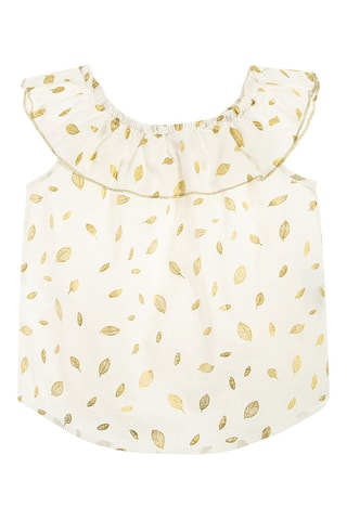Blusa Ecrù e dorato