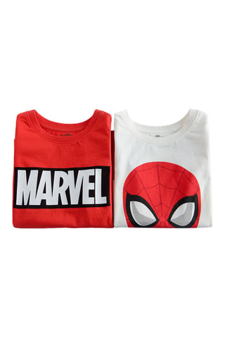 2 t-shirts Spider-Man Avengers Marvel Rouge et blanc
