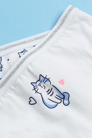 5 culottes – blanc et ciel