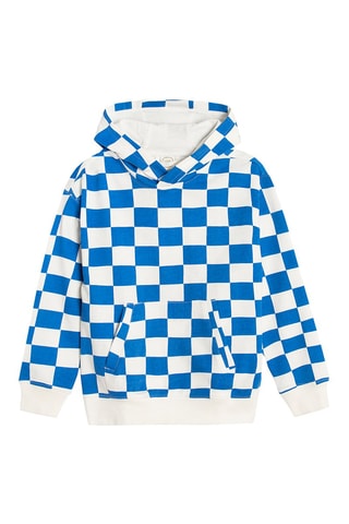 Sweat à capuche Blanc et bleu cobalt