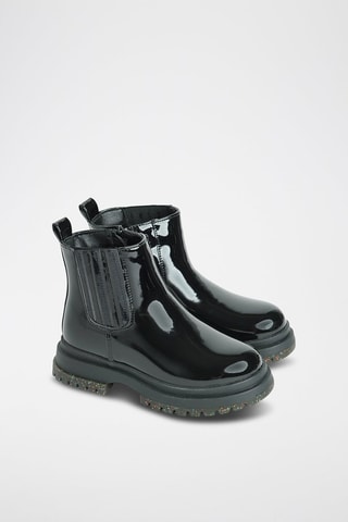 Bottines fourrées vernies - Noir