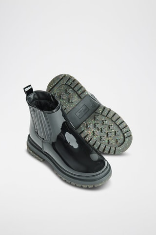 Bottines fourrées vernies - Noir