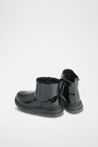Bottines fourrées vernies - Noir