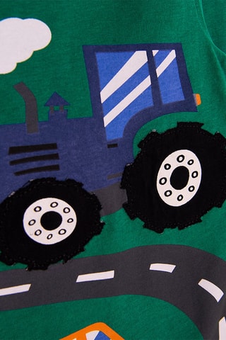 2 t-shirts - Bleu marine et vert foncé
