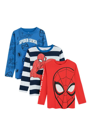 3 t-shirts Spider-Man Avengers Marvel - Bleu marine et rouge