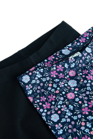 2 leggings - Noir et bleu marine