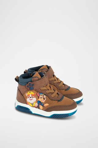 Baskets montantes en cuir Chase et Ruben Pat’ Patrouille - Marron