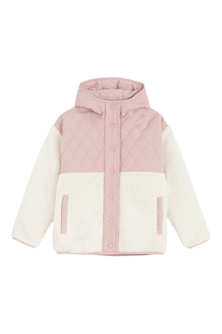 Doudoune réversible à capuche - Rose
