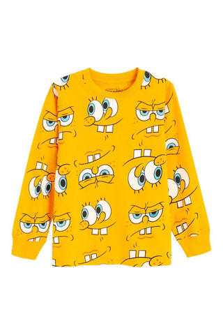 2 t-shirts Bob l’éponge - Jaune et blanc