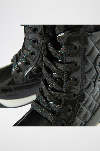 Bottines fourrées vernies - Noir