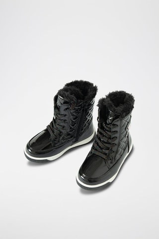 Bottines fourrées vernies - Noir