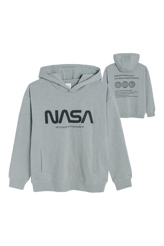 Sweat à capuche NASA Gris clair