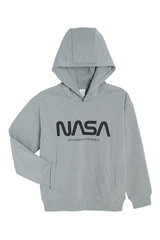Sweat à capuche NASA Gris clair