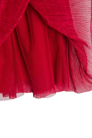Robe bi-matière Rouge