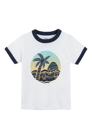 T-shirt et bermuda Blanc et bleu marine