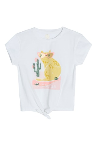 T-shirt noué - Blanc