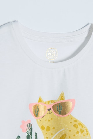 T-shirt noué - Blanc