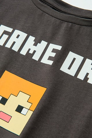 T-shirt Minecraft Anthracite chiné