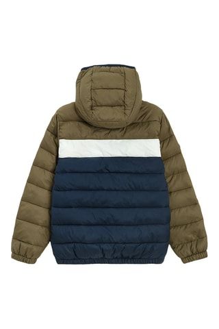 Doudoune à capuche - Bleu marine et kaki