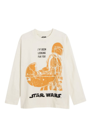 T-shirt The Mandalorian, Grogu The Mandalorian Star Wars - Bianco